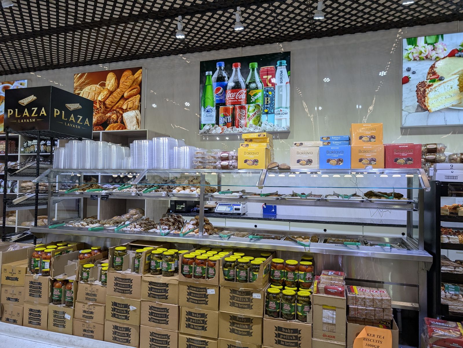 Self-serve pastries in the bakery